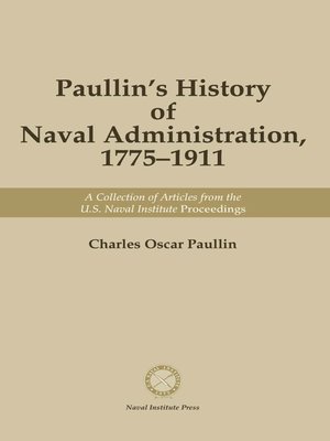 cover image of Paullin's History of Naval Administration, 1775-19